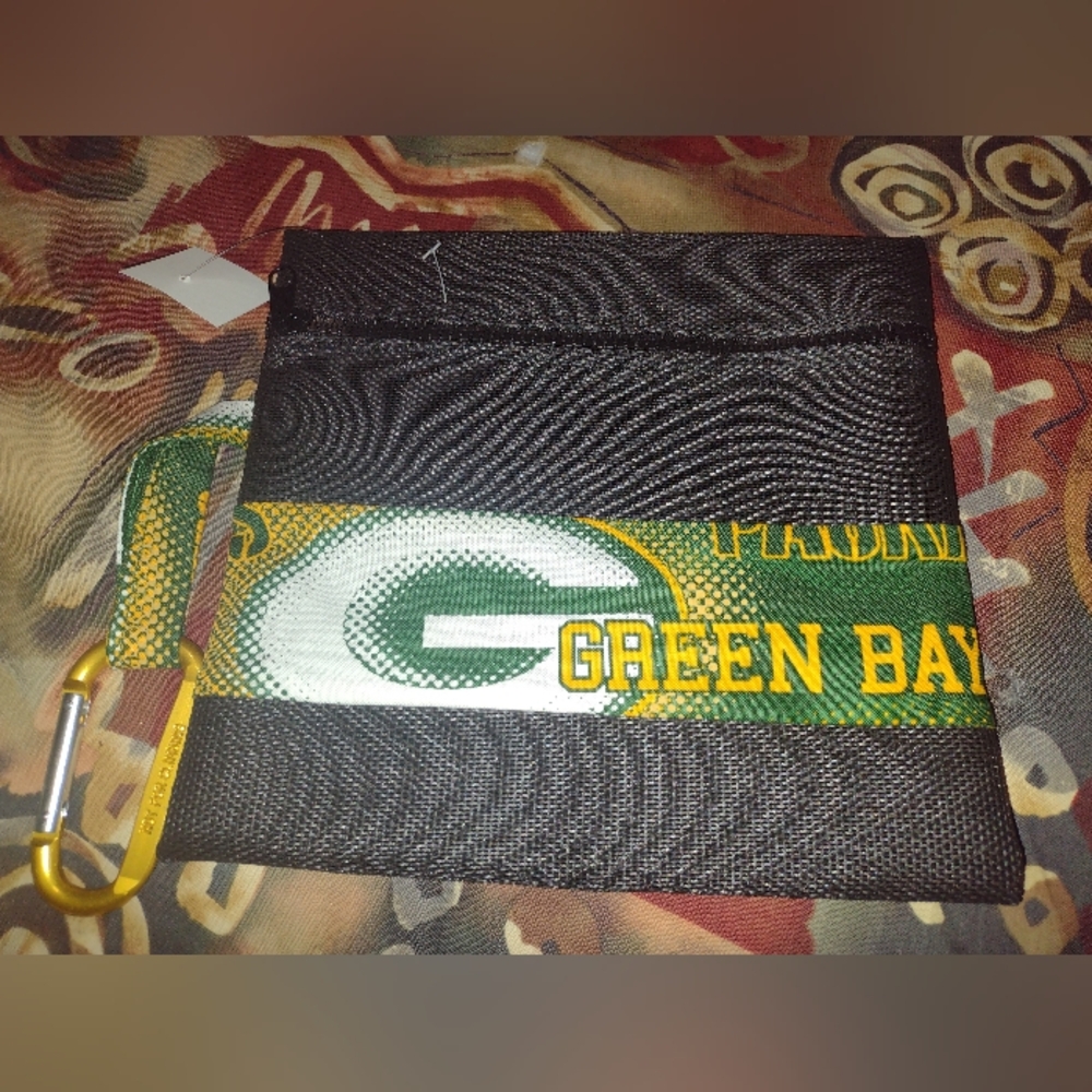 Green Bay Packers Black and Green Pouch